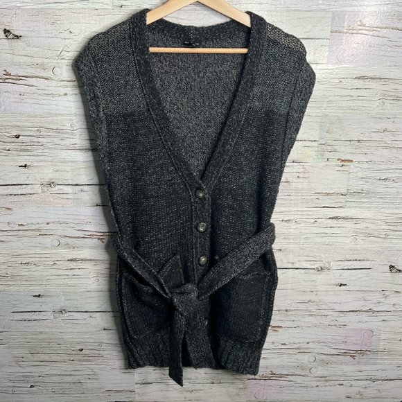 Club Monaco sweater vest oversized gray size xs wool blend - Picture 1 of 8